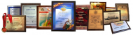 Печать на золотой пластине (перламутр) 195*265мм с плакеткой Венге 230*300мм